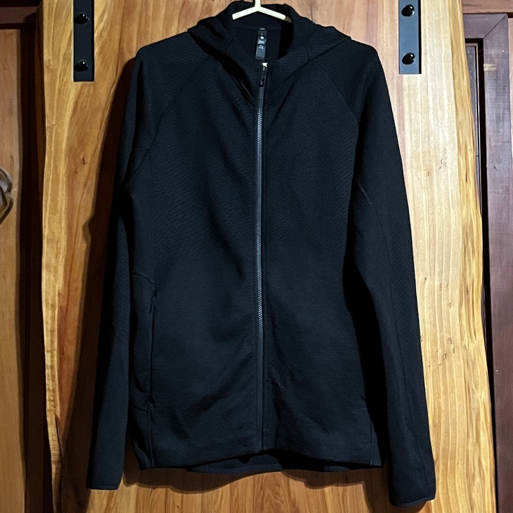 Lululemon Black End State Style Wool Blend Full Zip Jacket - Size L